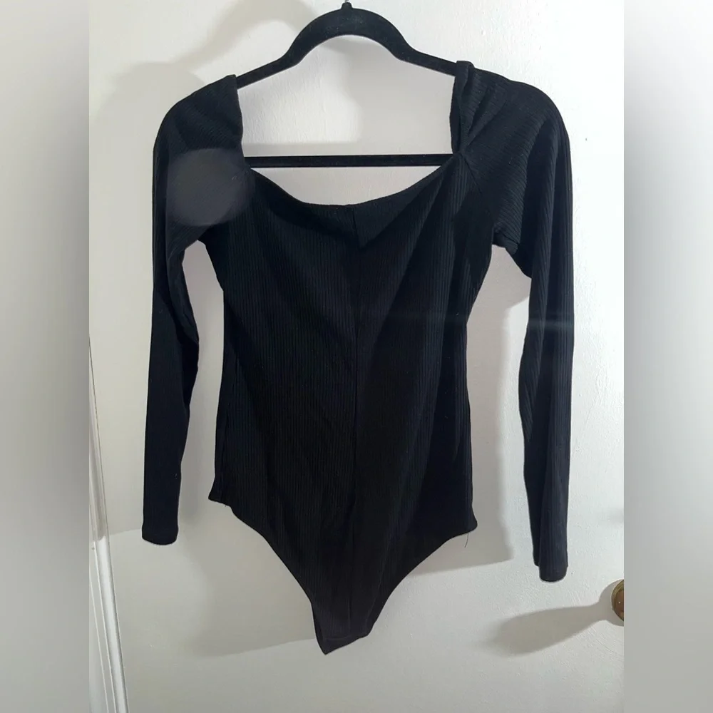 Reformation Gaia Black Ribbed Bodysuit - Picture 12 of 13